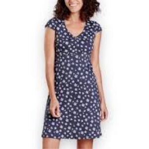 Toad & Co Blue floral Rosemarie Dress Size XL